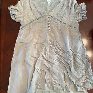 Francesca’s Blue Rain Light Green Mini Dress Size XS